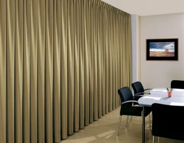 Unique soundproof curtains in office