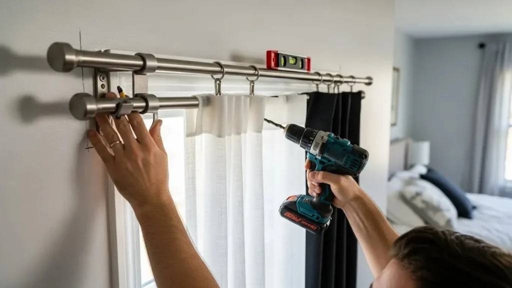 Curtain Installation with Perfect Alignment