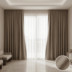 Camel Beige Blackout Curtains