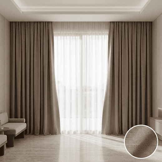 Camel Beige Blackout Curtains