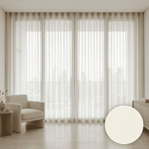 Cream White Sheer Curtains