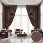 Taupe Brown Blackout Curtains