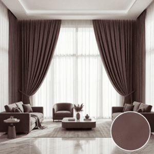 Taupe Brown Blackout Curtains