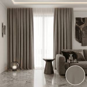 Taupe Gray Blackout Curtains