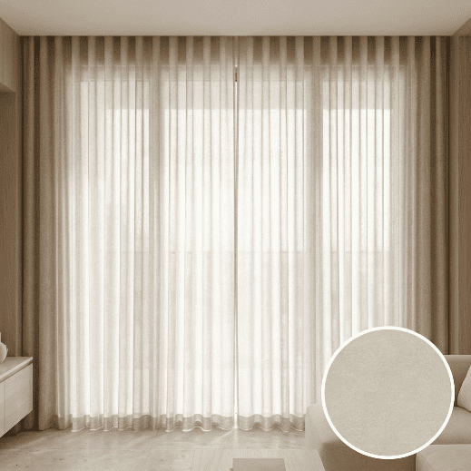 Warm Beige Sheer Curtains