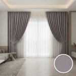 grey blackout with white sheer