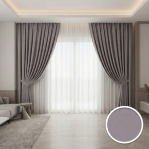 grey blackout with white sheer
