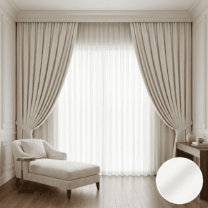 Creamy White American Style Curtains