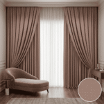 Dusty Rose American Style Curtains