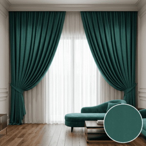 Green American Style Curtains