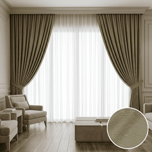 Olive American Style Curtains