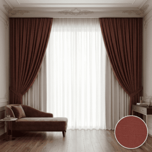 Red American Style Curtains