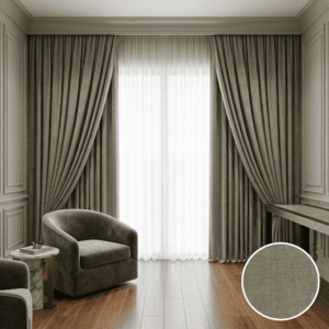 Sage Green American Style Curtains